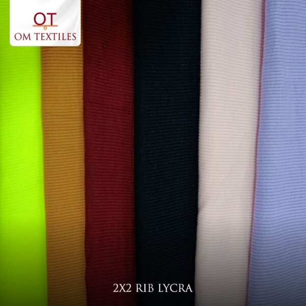 Rib Lycra 2x2 Fabric with Cotton Fleece
