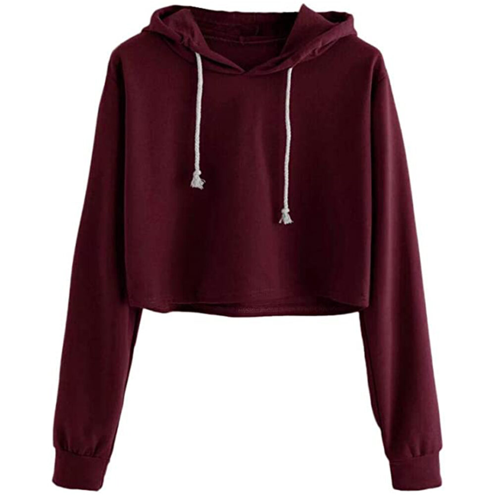 Cloud Hoodie Women Crop Long Sleeve Hooded Pullover - Image 2