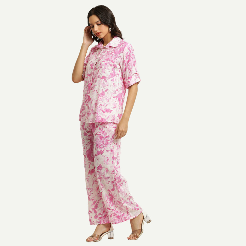 Solid Cotton Unique Night Suit Set - Image 2