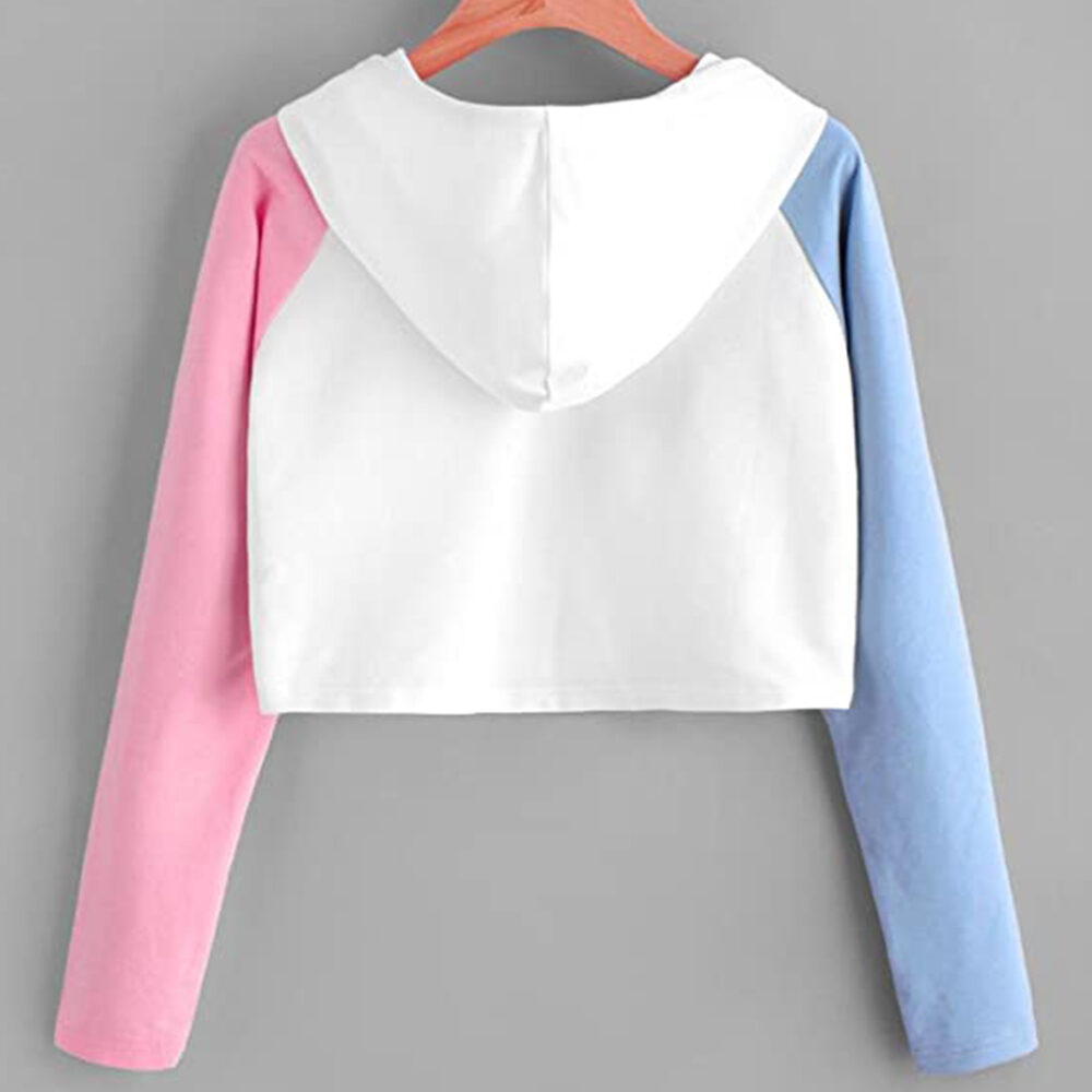 Cloud Hoodie Women Crop Long Sleeve Hooded Pullover - Image 3